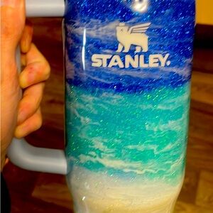 Stanley 30oz custom beach tumbler.